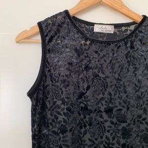 Vintage Velvet Patterned Top